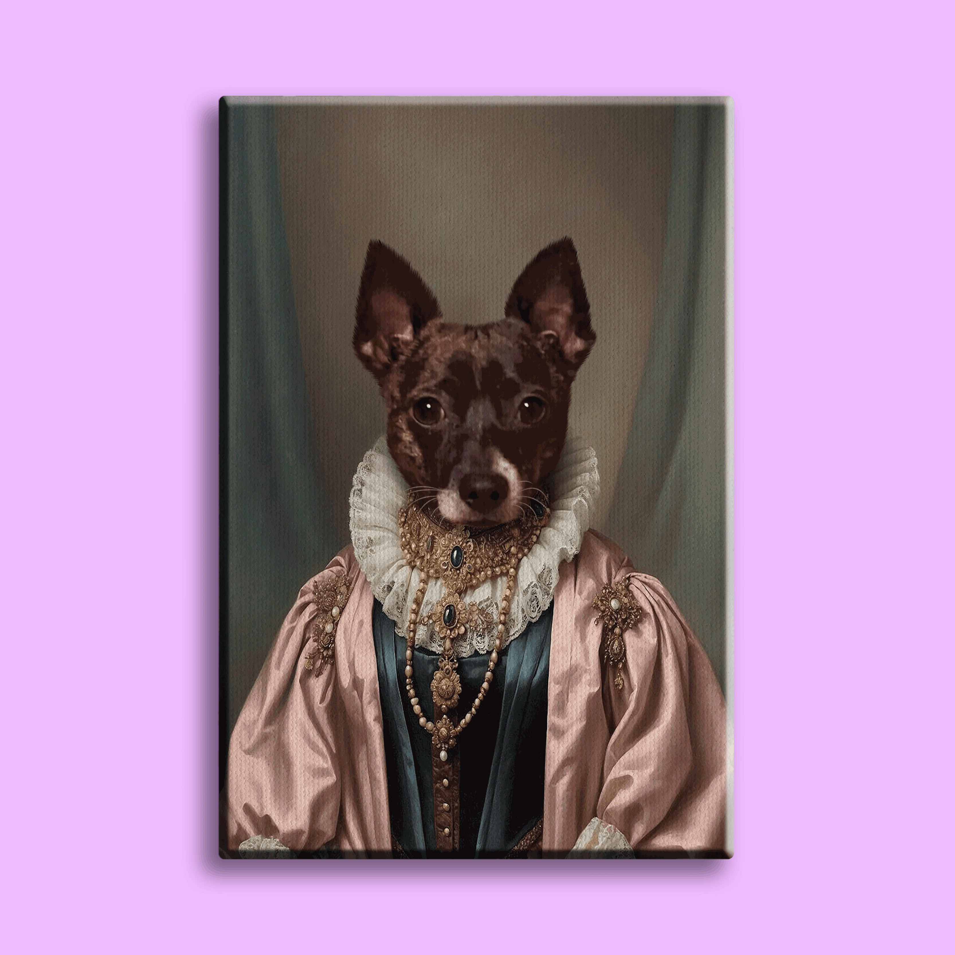 The Duchess of Elegance  Victorian Noble Pet Art Canvas